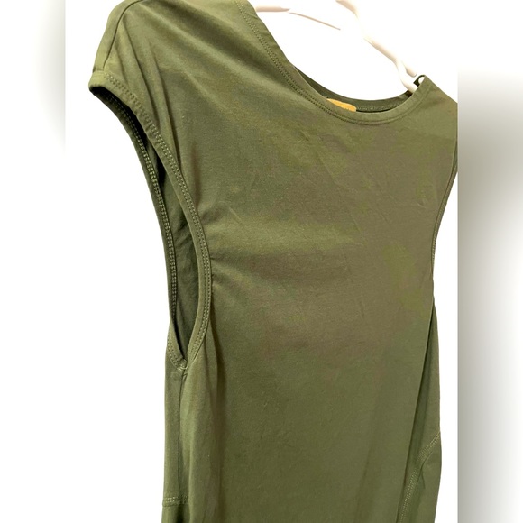 Green Cap Sleeve, Slightly Asymmetrical, Piko 1988 Dress - Picture 4 of 4